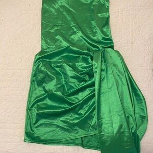 Vibrant Asymmetrical Green Dress